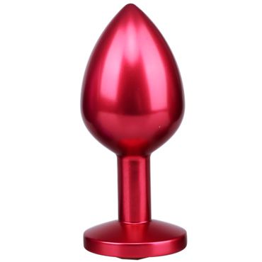 Runyu Rosebud Butt Plug Medium, красный/прозрачный Анальная пробка среднего размера