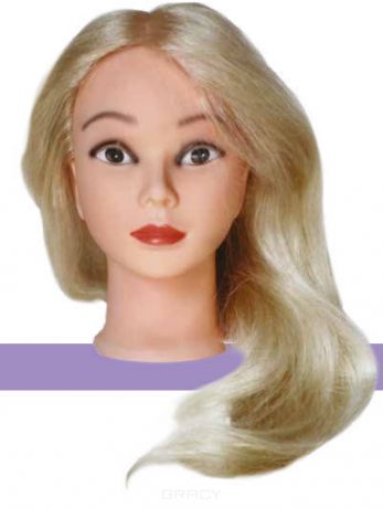 OLLIN Professional Голова учебная Блондин длина волос 45/50см, 100% натуральные волосы, штатив в комплекте