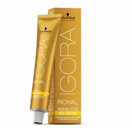 Schwarzkopf Professional Краска для волос Igora Royal Absolutes Age Blend, 60 мл (10 оттенков), 7-450 средний русый бежевый золотистый, 60 мл