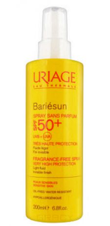 Uriage Солнцезащитный спрей без ароматизаторов SPF50+ Bariesun, 200 мл