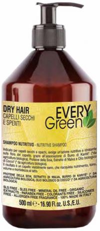 Dikson Шампунь для сухих волос Everygreen Dry Hair Shampoo Nutriente, 500 мл