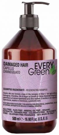 Dikson Шампунь для поврежденных волос Everygreen Damaged Hair Shampoo Rigenerante, 500 мл