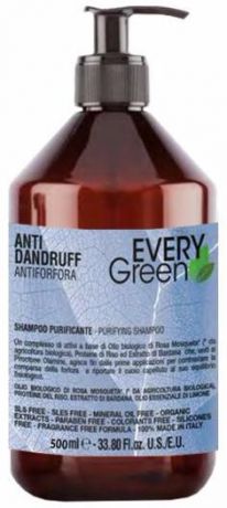 Dikson Шампунь от перхоти Everygreen Anti Dandruff Shampoo Purificante, 500 мл