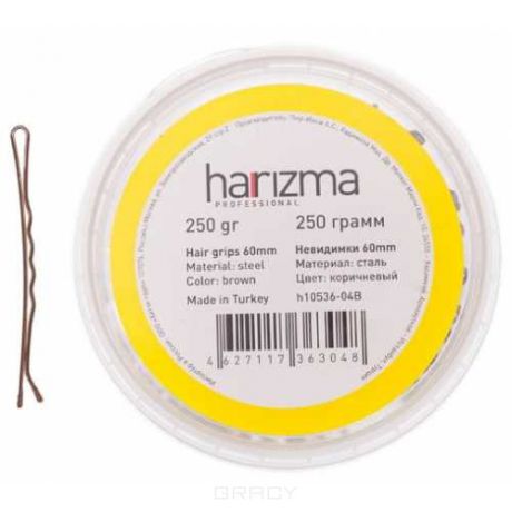 Harizma Невидимки 60 мм волна 250 гр (2 цвета) h10536B, 250 г, коричневый