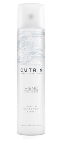 Cutrin Лак легкой фиксации без отдушки Vieno Sensitive Hairspray Light, 300 мл