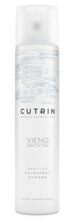 Cutrin Лак сильной фиксации без отдушки Vieno Sensitive Hairspray Strong, 300 мл