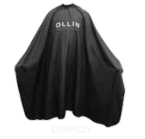 OLLIN Professional Пеньюар для стрижки на крючках чёрный 160х145 см, 396789