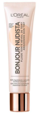 L'Oreal Тональный BB-флюид для лица Bonjour Nudista, оттенок 02, Светло-бежевый, 30 мл