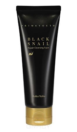 Holika Holika Очищающая пенка для лица с муцином "Прайм Йос Блэк Снэил" Prime Youth Black Snail Cleansing Foam, 100 мл