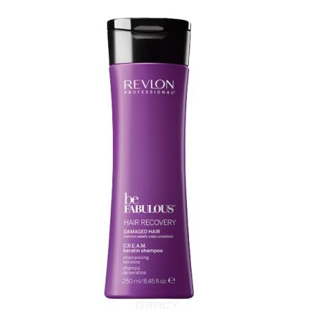 Revlon Очищающий шампунь с кератином Be Fabulous Hair Recovery Keratin Shampoo, 250 мл