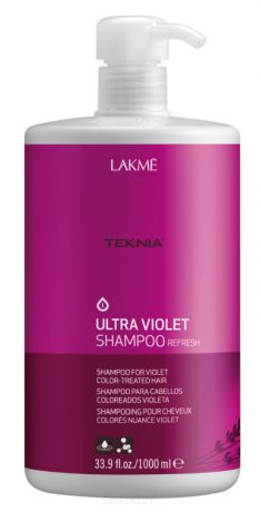 Lakme Шампунь для поддержания оттенка окрашенных волос "Фиолетовый" Ultra Violet Shampoo, 1 л