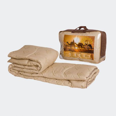 Одеяло зимнее "Караван" (верблюжья шерсть, полиэстер) (1,5 спальный (140*205))