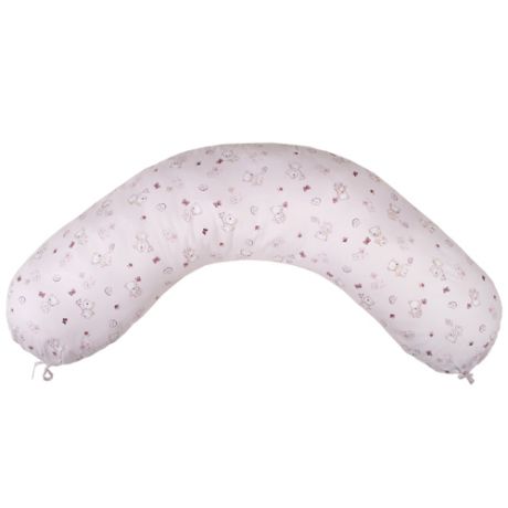 Подушка для беременных "Мишка розовый" (бязь, файбер) (25*170)