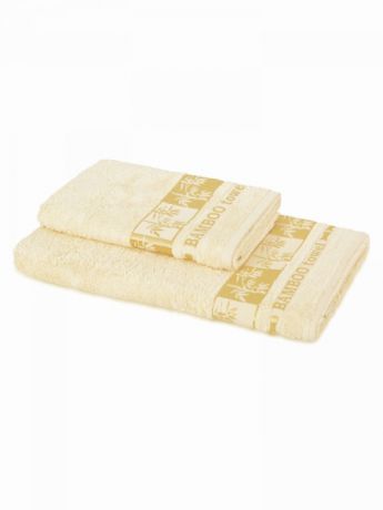 Бамбуковое полотенце "Голд" (кремовое) (50х90)