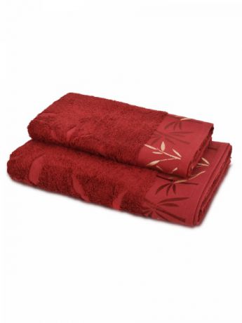 Бамбуковое полотенце "Дерево" (бордовое) (50х90)