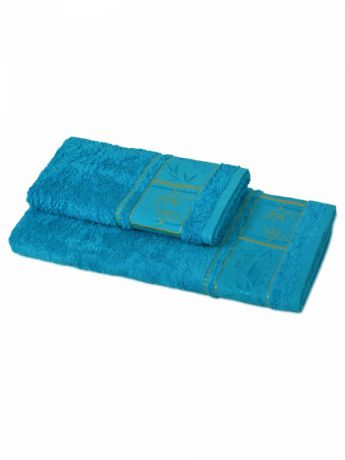 Бамбуковое полотенце "Домик" (голубое) (50х90)