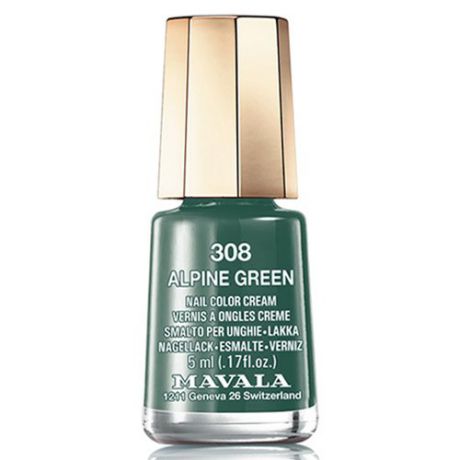 Лак для ногтей зеленый Mavala Mavala Nail Color Cream 308 Alpine Green