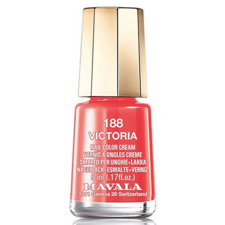 Лак для ногтей красно-коралловый Mavala Mavala Nail Color Cream 188 Victoria