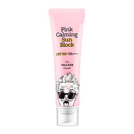 Успокаивающий солнцезащитный крем для чувствительной кожи Village 11 Factory Pink Calming Sun Block