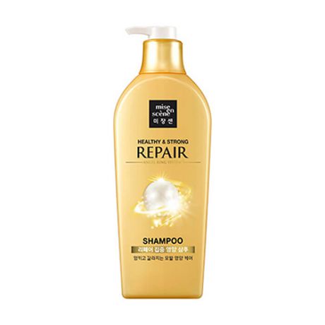 Восстанавливающий шампунь с протеинами сои Mise En Scene Pearl Healthy and Strong Repair Shampoo