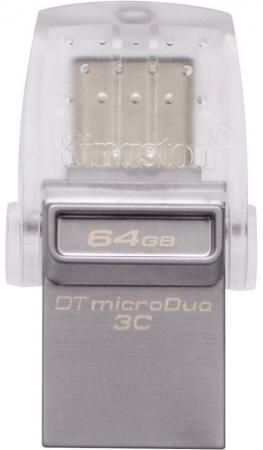 Флешка USB 64Gb Kingston DTDUO3C/64GB серый