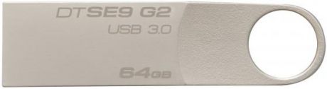 Флешка USB 64Gb Kingston DataTraveler SE9 DTSE9G2/64GB серебристый