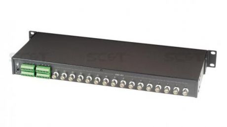 Приемник видеосигнала SC&T TPA016 активный 16-канальный по витой паре до 2400 м