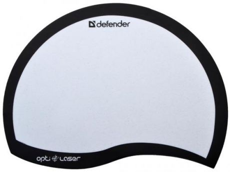 Коврик для мыши Defender пластиковый Ergo opti-laser черный/серебристый 215х165х1.2мм 50511
