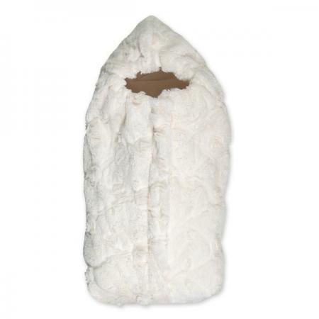 Конверт-одеяло с меховым владышем Сонный Гномик Афина (молочный)