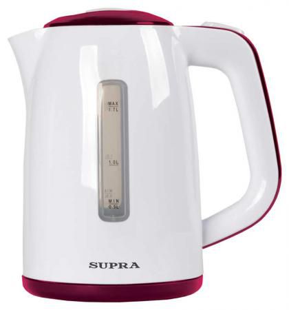 Чайник Supra KES-1728 2200 Вт белый красный 1.7 л пластик