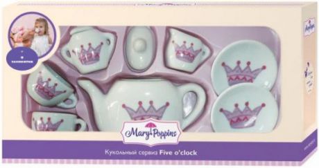 Набор посуды Mary Poppins Корона, 9 предметов фарфоровая 453016