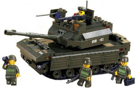 Конструктор SLUBAN "Армия" - Танк 312 элементов M38-B6500