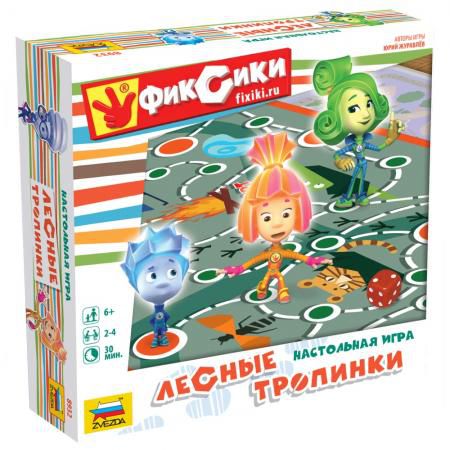 Настольная игра ходилка ЗВЕЗДА Фиксики "Лесные тропинки"