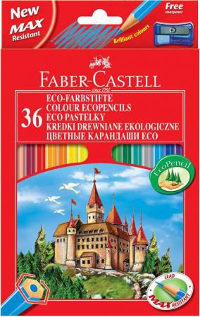 Набор цветных карандашей Faber-Castell Eco Замок с точилкой 36 шт 120136