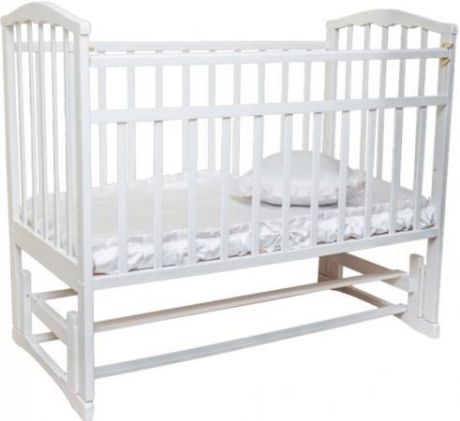 Кроватка с маятником Агат Золушка-5 (белый)