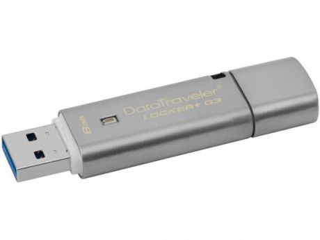 Флешка USB 8Gb Kingston DataTraveler Locker G3 DTLPG3/8GB серебристый
