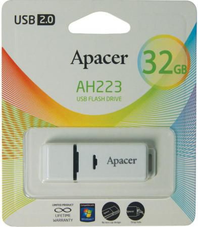 Флешка USB 32Gb Apacer Flash Drive AH223 AP32GAH223W-белый