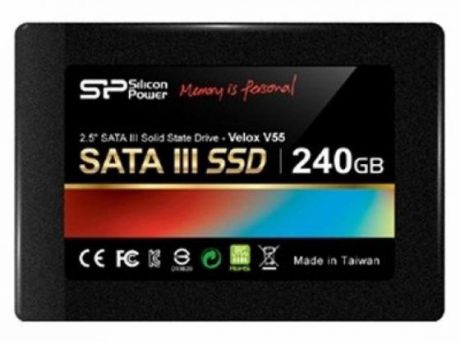 Твердотельный накопитель SSD 2.5" 240 Gb Silicon Power Velox V55 Read 556Mb/s Write 480Mb/s SATA III SP240GBSS3V55S25