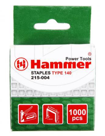 Скобы для степлера Hammer Flex 215-004 10мм, 1,2мм, П-образные (тип 140), 1000шт