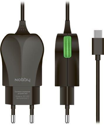Сетевое зарядное устройство Nobby Practic 1.2A USB-C черный 0102NB-023-001