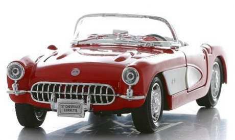Автомобиль Welly Chevrolet Corvette 1957 1:24 красный