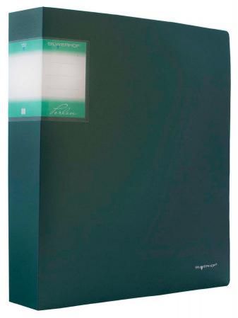 Папка с 80 файлами Silwerhof Perlen А4 1.1мм карман зеленый металлик 291980-75