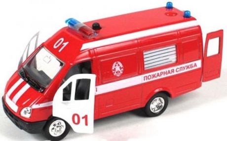 Машина Joy Toy "Автопарк" - Газель 3221 пожарная 23 см красный 1:27