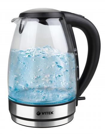 Чайник Vitek VT-7046 BK 2200 Вт чёрный 1.7 л металл/стекло