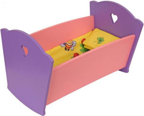 Набор мебели Краснокамская игрушка Кроватка с постельным бельем КМ-02