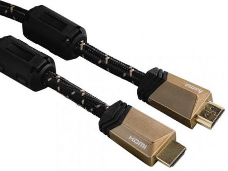 Кабель HDMI 3.0м HAMA позолоченные контакты черный 00122211