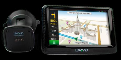 Навигатор LEXAND CD5 HD 5" 800x480 microSD Bluetooth FM-трансмиттер черный Navitel