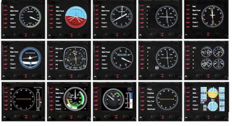 Приборная панель с ЖК-дисплеем для авиасимуляторов Logitech G Saitek Pro Flight Instrument Panel 945-000008