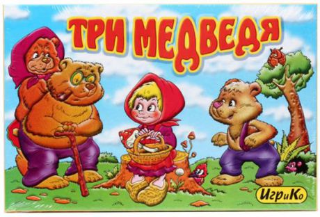 Настольная игра развивающая ИгриКо "Три медведя" + 6 раскрасок 0441