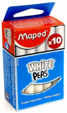 Набор мелков Maped White peps 593500 10 штук 1 цвет от 4 лет